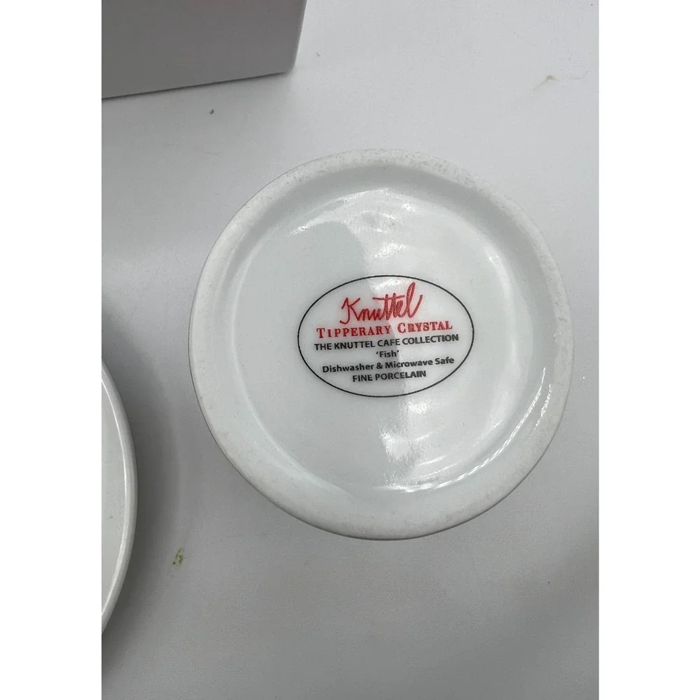 Knuttel Tipperary Crystal Cafe Collection Espresso Cups Saucers Set 2 NEW